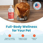 Aceite de Salmón Salvaje de Alaska para Perros y Gatos - Apoya Piel, Pelo, Articulaciones y Bienestar General - 473 ml
