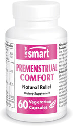 SuperSmart Premenstrual Comfort (Fórmula Avanzada) - Vitex Agnus-Castus y Vitamina B6 - 60 Cápsulas Vegetales