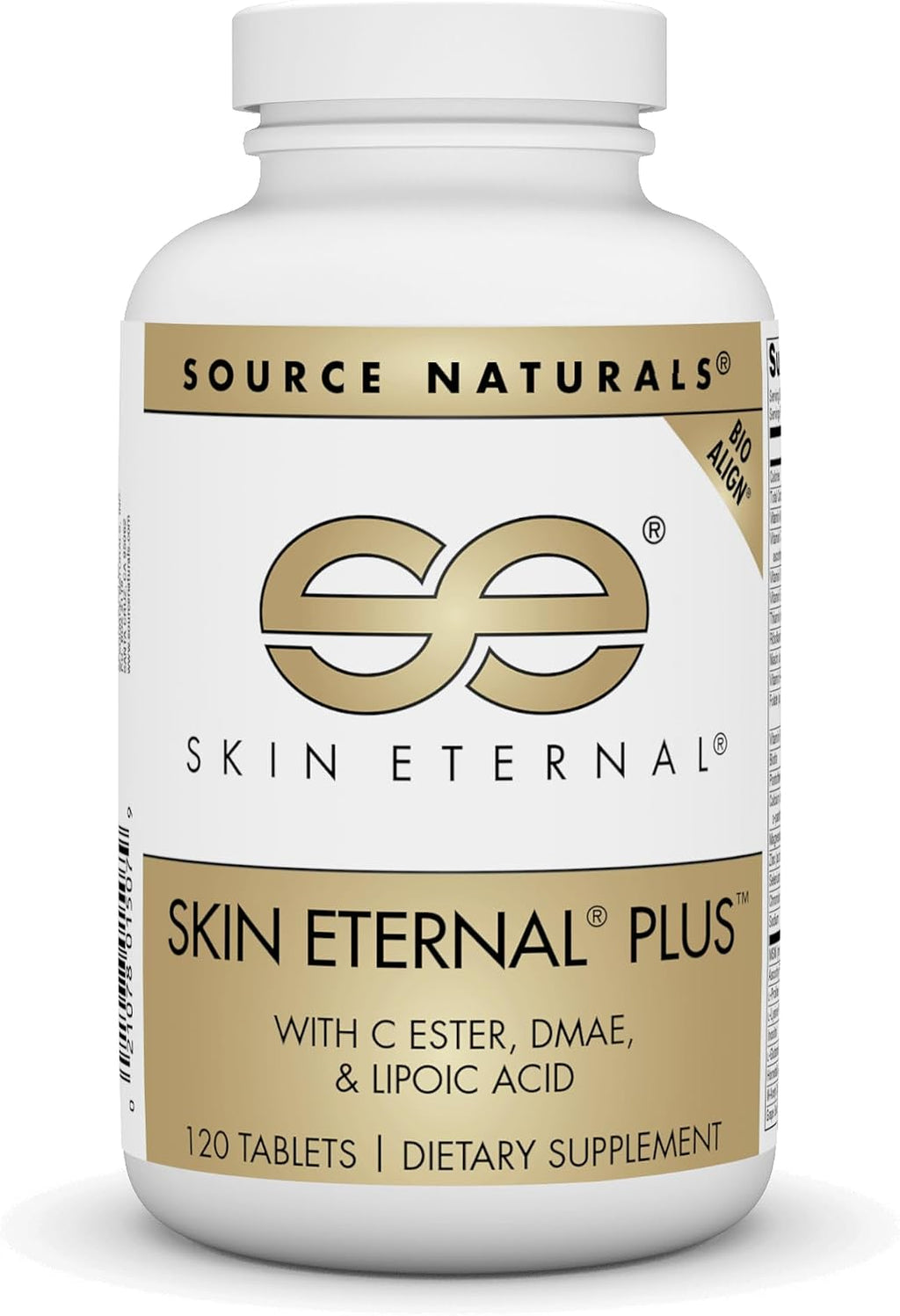 Source Naturals Skin Eternal Plus, con C Ester, DMAE y Ácido Lipóico - 120 Comprimidos