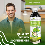 Herbal Goodness Gotas Líquidas de Guanábana Graviola 355 ml - Extracto Orgánico de Hojas de Guanábana 15x para Apoyo Digestivo, Celular e Inmune - Vegano, Sin OGM, Hecho en EE.UU.