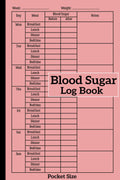 Pocket Size Blood Sugar Log Book: 2 Year Daily and Weekly Log for Diabetics, Tracking Glucose Levels, 4 Time Before-After (Breakfast, Lunch, Dinner, Bedtime)
