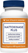 The Vitamin Shoppe Nattokinase Plus Antioxidant Support for Cardiovascular (60 Cápsulas Vegetales)