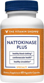 The Vitamin Shoppe Nattokinase Plus Antioxidant Support for Cardiovascular (60 Cápsulas Vegetales)