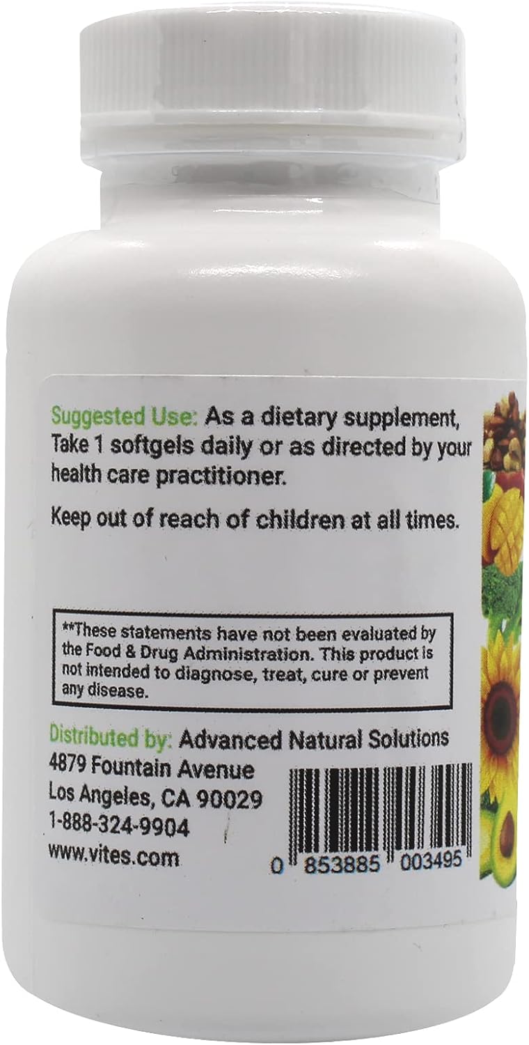Peter's Choice Natural Vitamin E 400 UI, 100 Cápsulas Blandas - Antioxidante y Apoyo a la Piel, Sin Gluten
