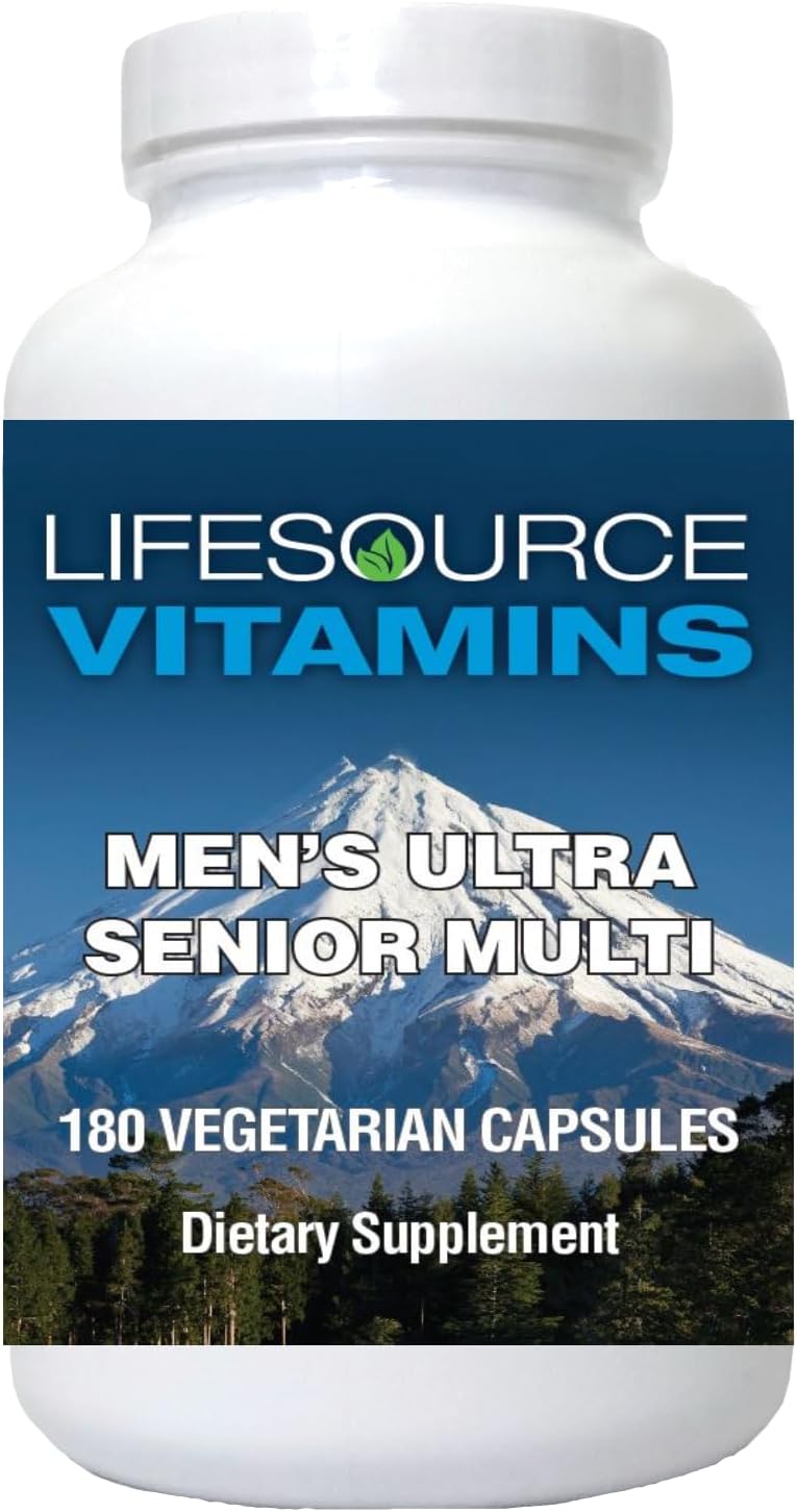 LifeSource Vitamins Multivitamínico Senior para Hombres - Fórmula Vegetariana - 180 Cápsulas (60 Días)