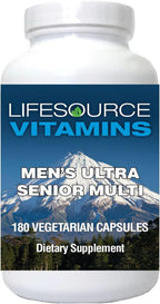 LifeSource Vitamins Multivitamínico Senior para Hombres - Fórmula Vegetariana - 180 Cápsulas (60 Días)