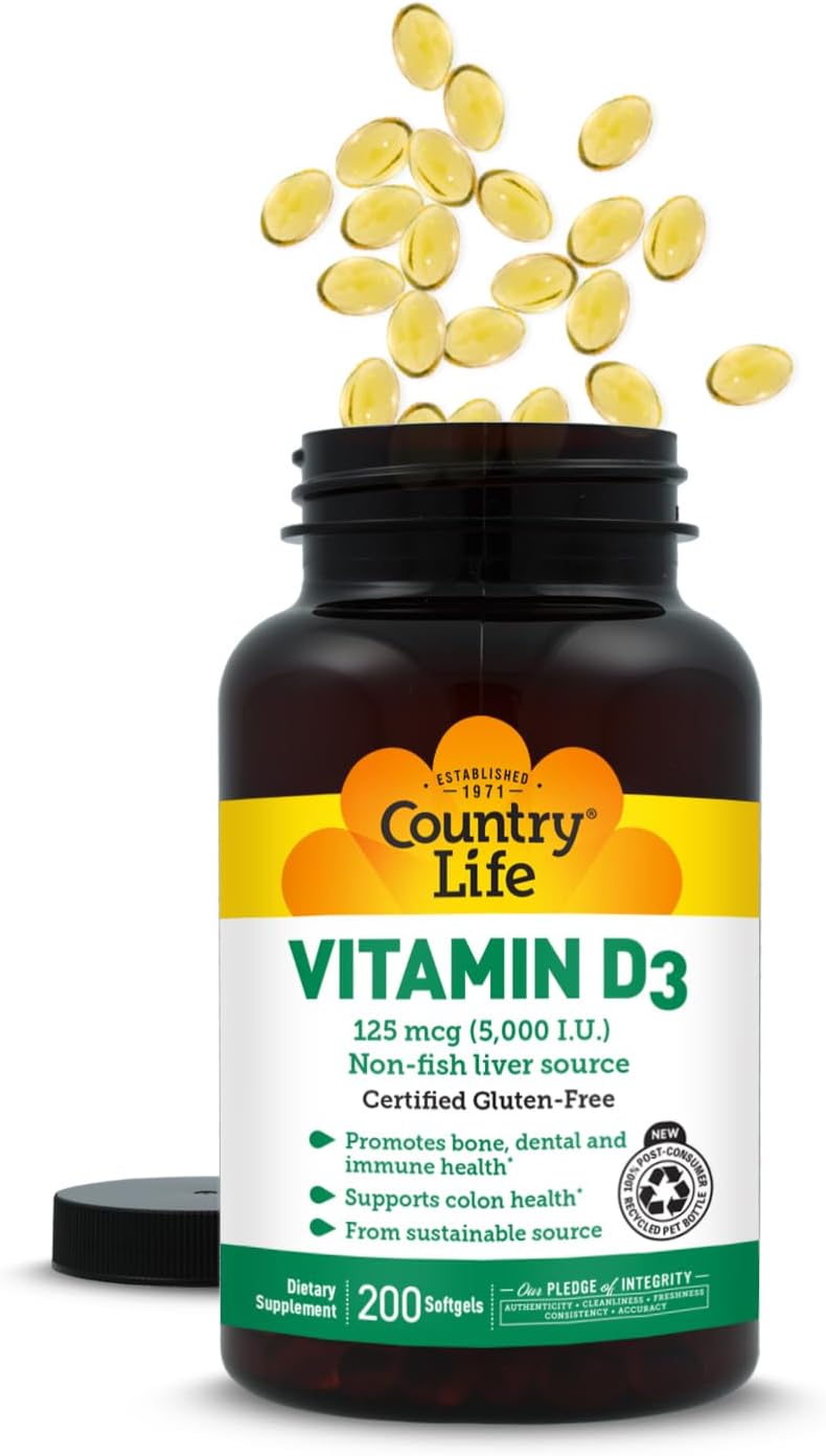 Vitamina D3 5000 UI - Colecalciferol, Country Life