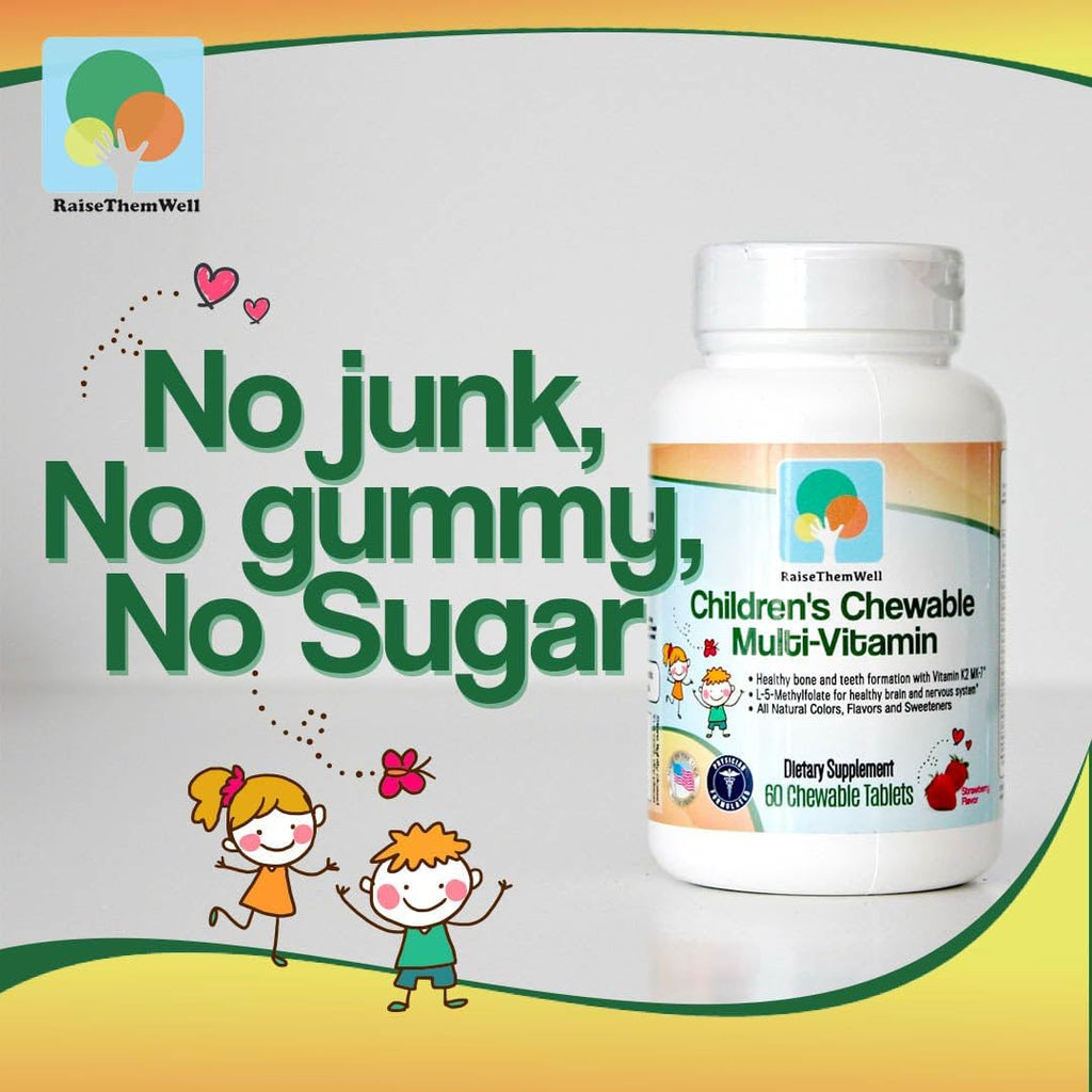 Raise Them Well Multivitamínico Masticable para Niños - Sabor Fresa