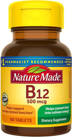 Nature Made Vitamina B12 500 mcg, 100 comprimidos (Paquete de 2)