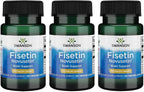 Swanson Fisetina 100 mg 30 Cápsulas Vegetales (Pack de 3)