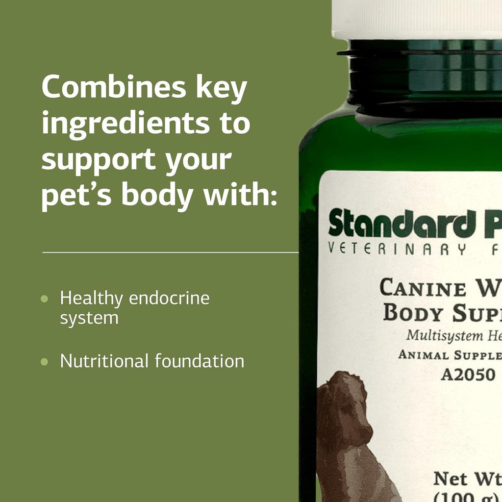 Standard Process Inc. Suplemento para Perros de Apoyo Integral y Multisistémico - Polvo Nutricional para el Mantenimiento de la Salud Diaria - 100 g