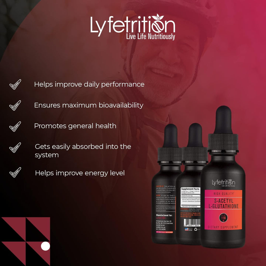 Lyfetrition S-Acetil L-Glutatión 98mg, 118 ml Líquido, 220 Dosis