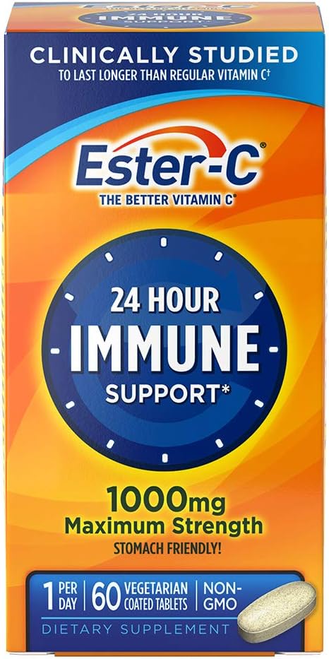 Ester-C Vitamina C, 1000 mg, 60 Comprimidos Recubiertos