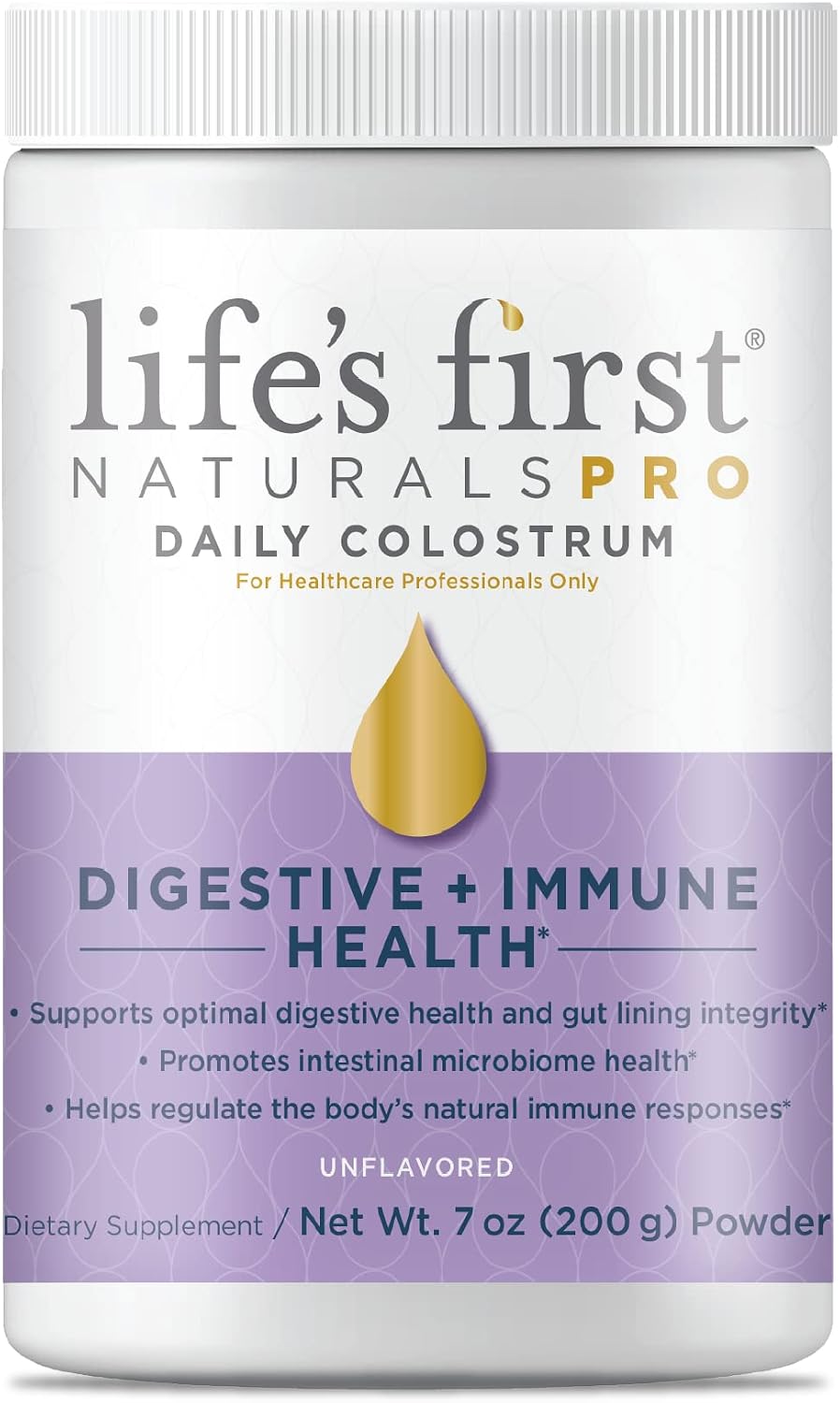 Life's First Naturals Pro Extra Strength Colostrum en Polvo Digestivo e Inmune para Adultos
