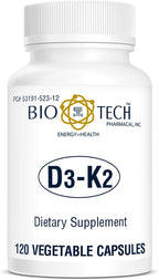 Bio-Tech D3-K2 120 Cápsulas Vegetales