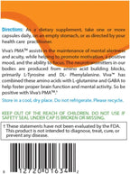 Viva Vitamins PMA Positive Mental Attitude - Suplemento para el Estado de Ánimo (60 Cápsulas)
