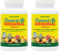NaturesPlus Source of Life Sin Hierro - 180 Comprimidos (Paquete de 2) - Suplemento Multivitamínico y Mineral con Vitamina D3 - Apoya la Energía y el Bienestar - Sin Gluten, Vegetariano - 120 Porciones Totales