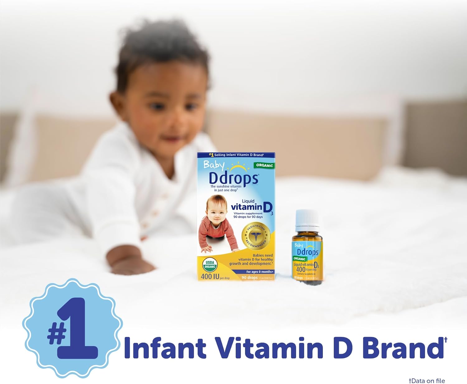 Ddrops Baby 400 UI Vitamina D3, 90 gotas, 2.5 ml