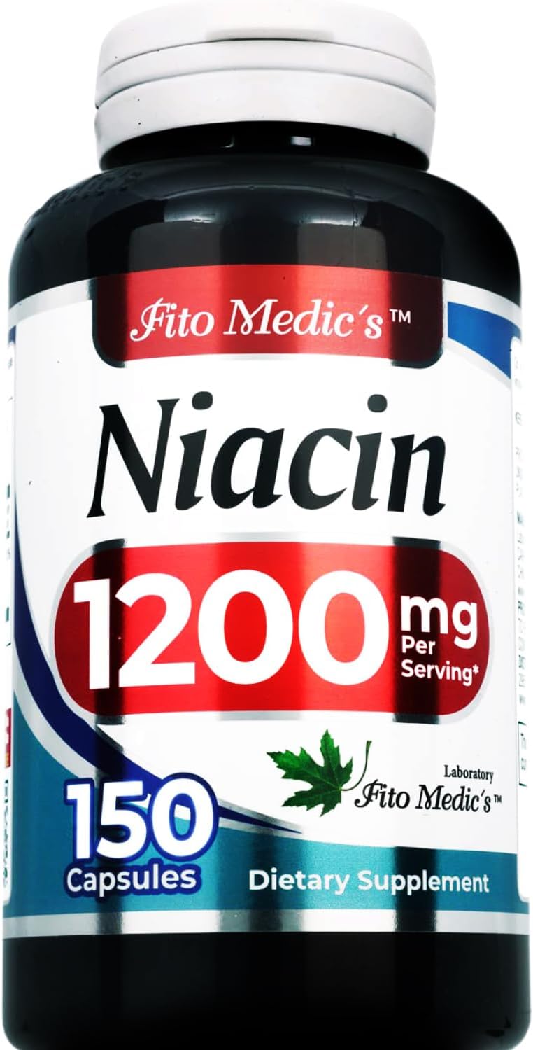 FITO MEDIC'S Lab Suplemento de Niacina, Vitamina B3, 150 Cápsulas
