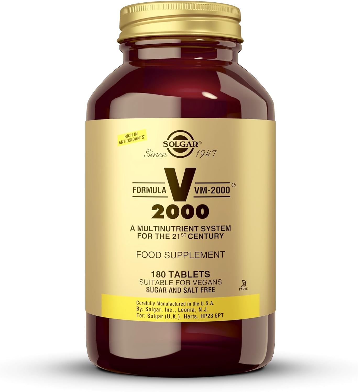 Solgar Fórmula VM-2000 (Sistema Multinutriente) - 180 Comprimidos