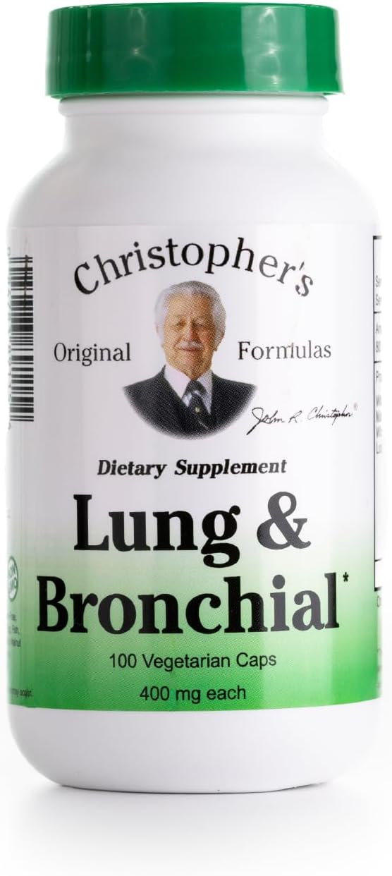 Dr. Christopher's Lung and Bronchial - 450 mg - 100 Cápsulas Vegetarianas