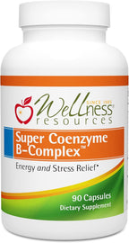 Wellness Resources Super Coenzyme B Complex - 90 Capsules - Methylated B Complex with Vitamin B12, Folate and Biotin