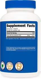 Nutricost Vitamin B6 (Pyridoxine HCl) 25mg, 240 Cápsulas - Sin OGM, Sin Gluten y Apto para Vegetarianos