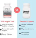 200 mg of Zen de Allergy Research Group – L-Teanina y GABA para la Calma y el Equilibrio – 120 Cápsulas Vegetarianas
