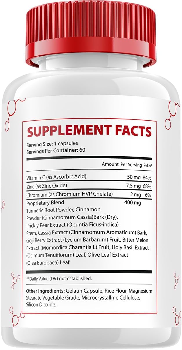 Gluco Maxum Cápsulas - Suplemento Avanzado con Fórmula Natural (3 Paquetes - 180 Cápsulas)