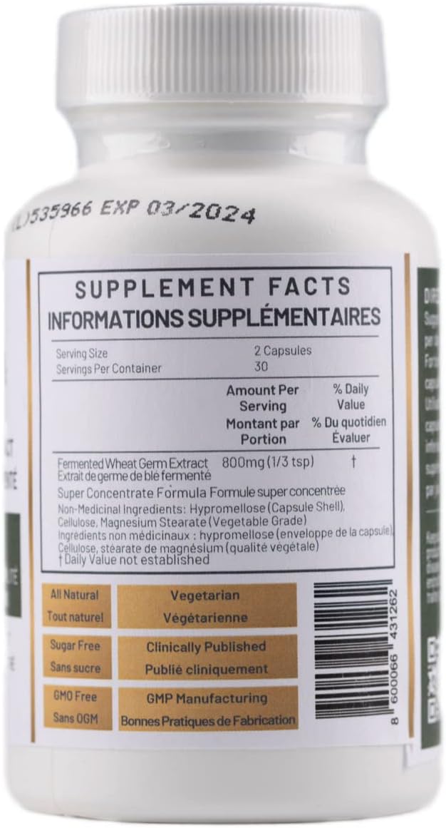 Spermidine Defense Inmune y Salud Celular - Extracto de Germen de Trigo Fermentado, 60 Cápsulas