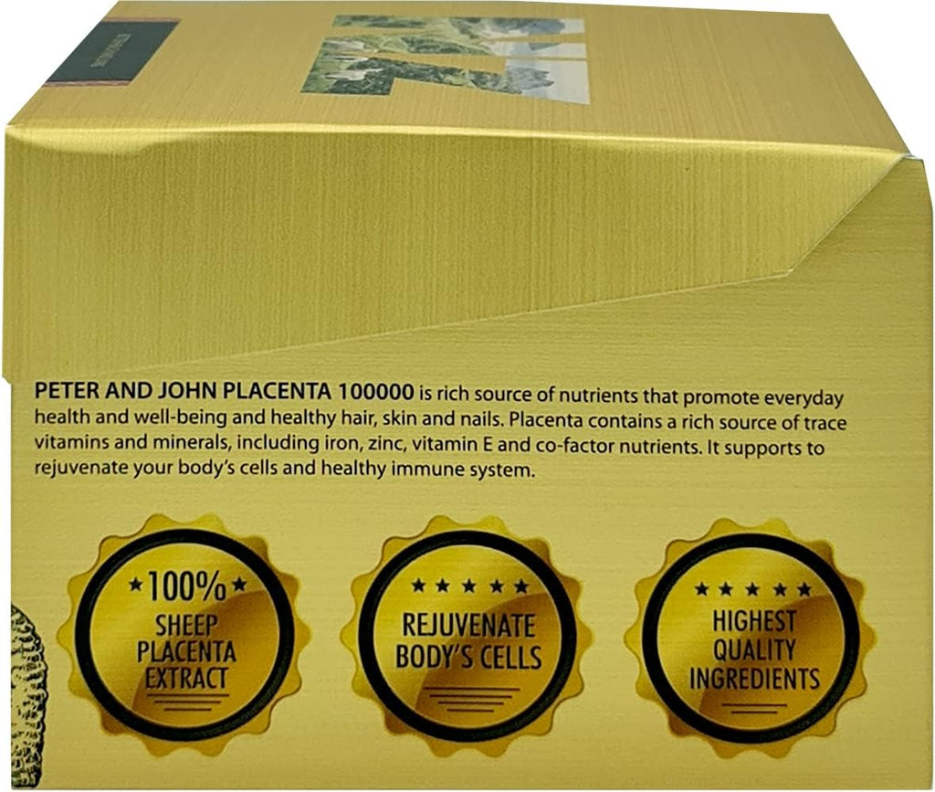 Peter and John Placenta Ovina 100% 100000 - Pack de 3 frascos (300 cápsulas)