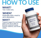The Vitamin Shoppe Multivitamínico Multimineral Diario para Hombres de 50+, 60 Comprimidos