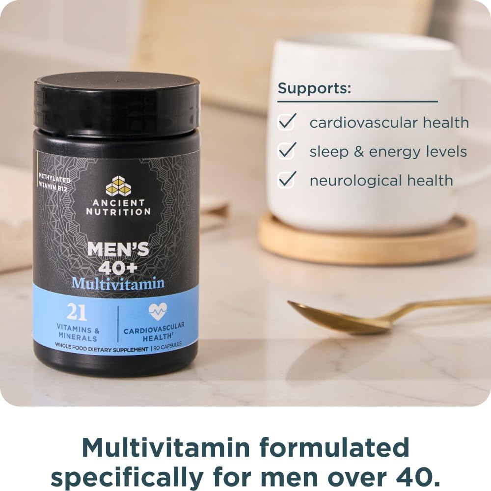 Ancient Nutrition Men's 40+ Multivitamínico 3 Días, 90 Cápsulas