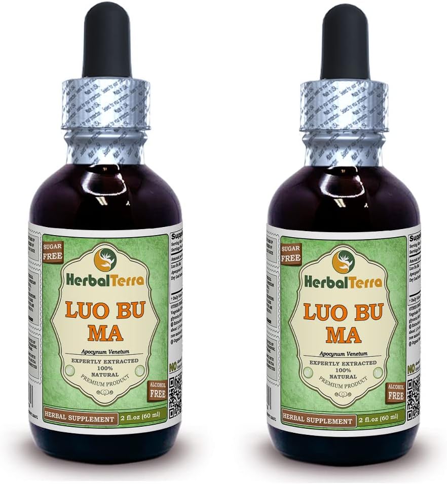 Luo Bu Ma (Apocynum Venetum) Glycerite - Extracto Líquido sin Alcohol - 2x60 ml