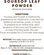 Polvo de Hoja de Guanábana - Just Herbs de Alkaline Herb Shop