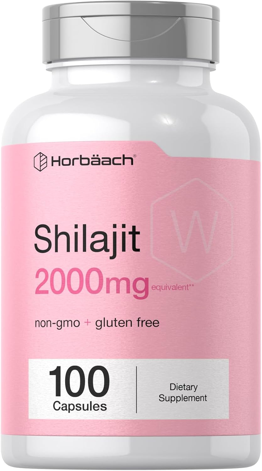 Horbaach Shilajit para Mujeres | 100 Cápsulas | con Ácido Fúlvico