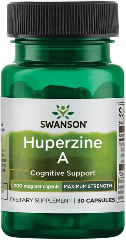Swanson Maximum-Strength Huperzine A 200 mcg 30 Cápsulas – Image 1