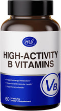 HUJ High-Activity B Vitamins - Complejo de 8 Vitaminas B con Inositol y D-Chiro Inositol - 60 Cápsulas
