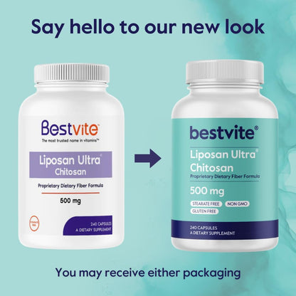 BESTVITE Liposan Ultra Chitosan 500mg (240 Cápsulas) - Fórmula Patentada de Acción Rápida – Image 7