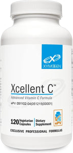 XYMOGEN Xcellent C - Vitamina C 750 mg con BioPerine - Apoyo Inmunitario, Antioxidante y Colágeno - Vegano, Sin Gluten y No-GMO - 120 Cápsulas