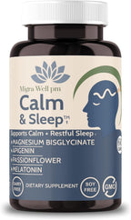 Calm & Sleep: Ayuda para Dormir con Magnesio Bisglicinato, Apigenina y Pasiflora – 60 Cápsulas
