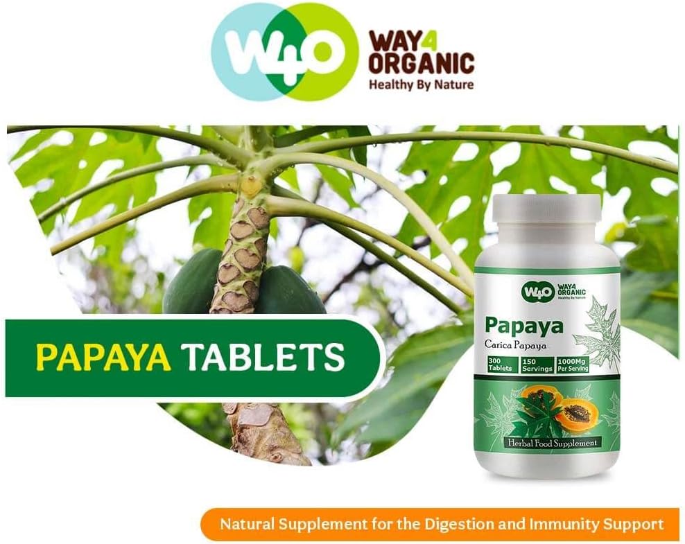 Extracto de Hoja de Papaya 1000 mg - 300 Comprimidos (150 Raciones)
