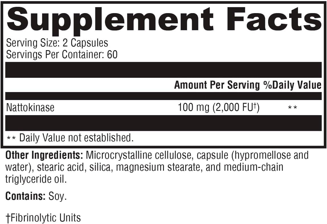 XYMOGEN Nattokinase 100 mg, 120 Capsules - Vegan Enzyme