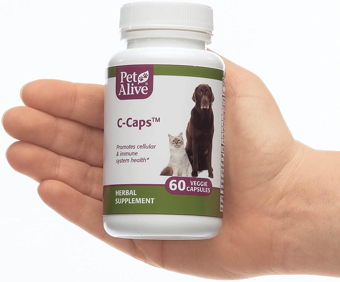 C-Caps - Suplemento Herbal Natural para Perros y Gatos - 60 Cápsulas Vegetales