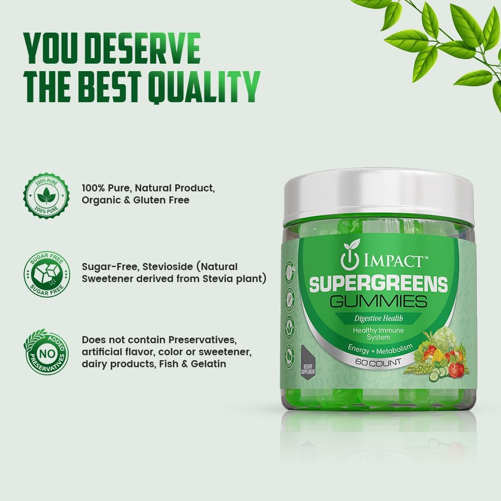 IMPACT Fiber Gummies - Gominolas de Fibra y Supergreens (60 uds)