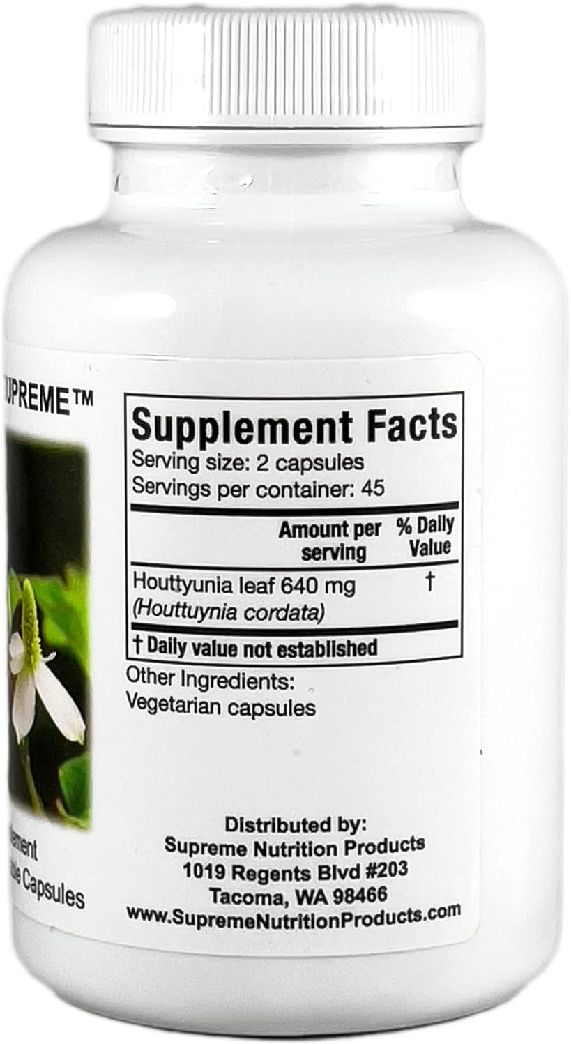 Houttuynia Supreme – 90 Cápsulas Vegetales de Hierba Pura (Houttuynia cordata)