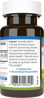 Carlson E-Gems 200 IU (134 mg) Natural Vitamin E, 90 Soft Gels