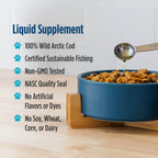 Nordic Naturals Cod Liver Oil for Dogs, Unflavored - 8 oz (237 ml) - 1048 mg Omega-3 per Teaspoon