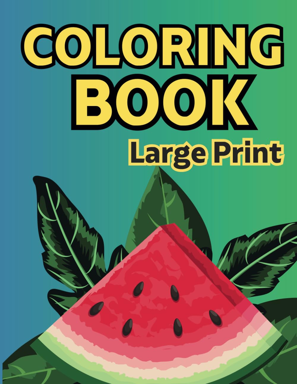Libro para colorear para adultos con demencia y Alzheimer: Letra grande y sencilla para mayores. 50 imágenes en negrita y fáciles de animales, flores, comida, objetos y más