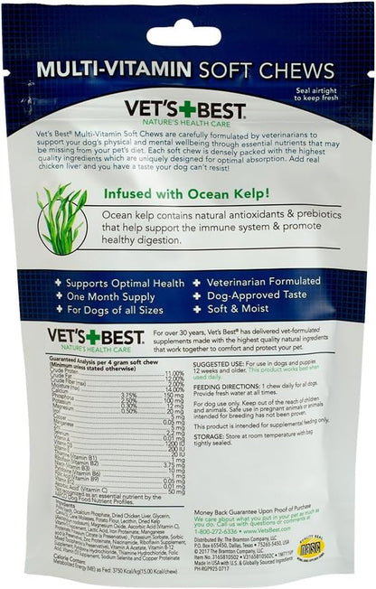 Vet's Best Multivitamínico en Masticables – Apoyar la salud ósea y dental: La vitamina D3 y el calcio son – Image 2